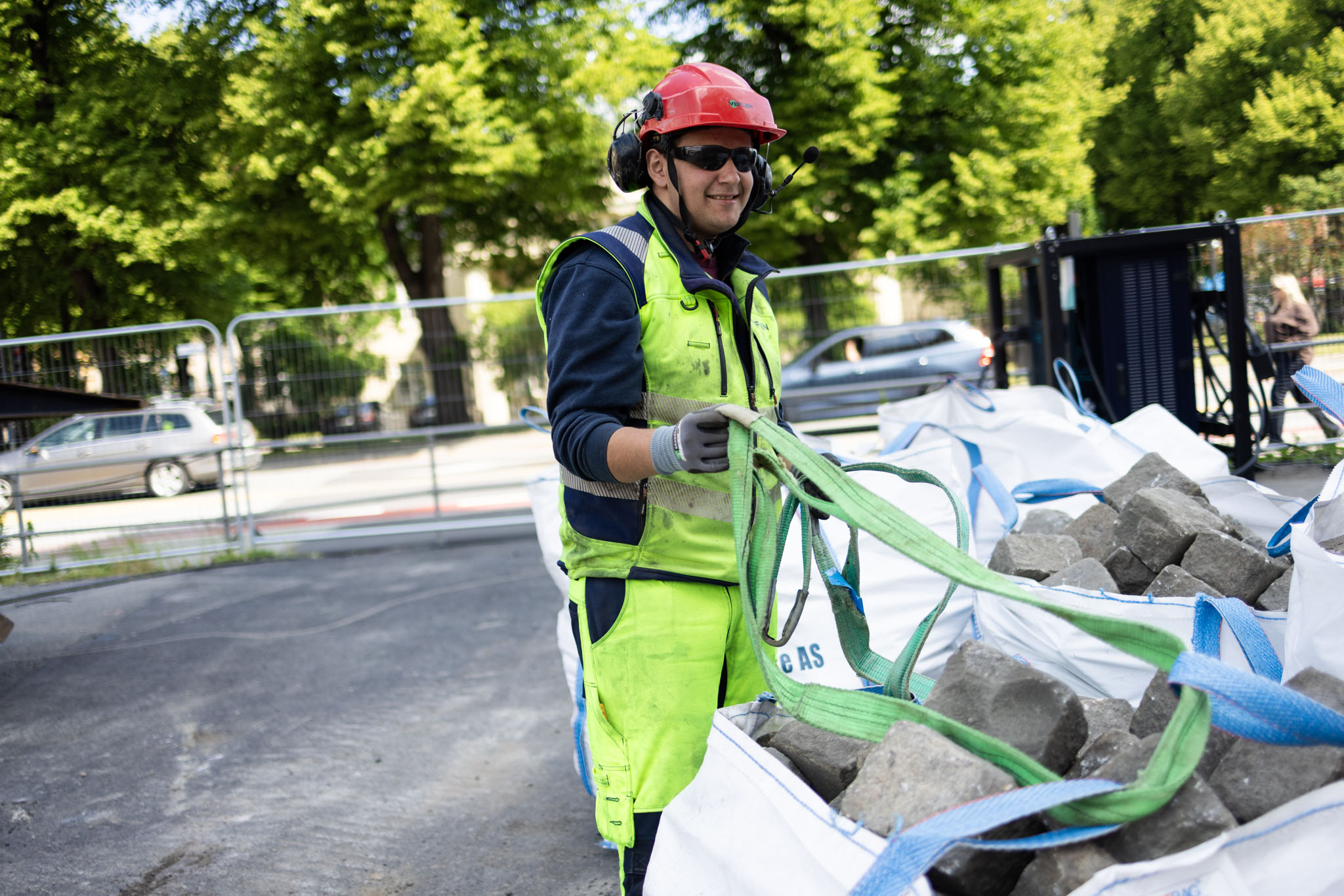 Jakob Fossen på anleggsplass hos Veflen.