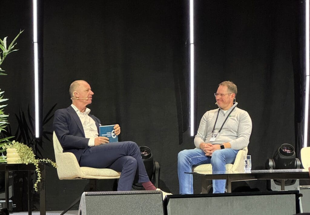 Avdelingsleder Kjetil Hansen i samtale under Anlegg Norge.